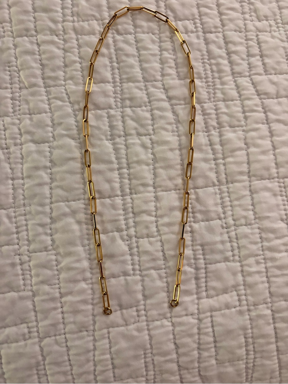 Mejuri 14K Gold Paperclip Chain Open End Necklace w/o connector